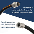 Giraffe Tools Garden Hose 30ft x 5/8", Custom Length, Heavy Duty, No Kink, Flexible, Rubber Garden Hose, Leakproof Water Hose with Male to Female Fittings, 600 Burst PSI