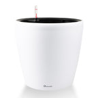Dexceder 15x14 Self Watering Planter with Wheels (White Matte)