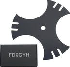 FDXGYH Universal 9" x 9" Edger Blade (5/8" Center Hole) 3-Side Edger Star Blade for Edger Model 781-0748, 40-009, 490-105-M017, 981-0748, TB554, TEB515, 247772460 etc. Black