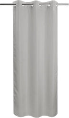 River Dream Stall Size No Hook Grey Shower Curtain Soft Microfiber - 36" Wide Small Fabric Shower Curtain Set for Narrow Stall, Waterproof & Washable, Bottom Magnets, Gray, 36x74