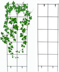 Green PVC Pot Trellis 57''x17.7 Metal Plant Stakes Climbing Plants Pack of 2