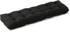 IPYNBAP Outdoor Bench Cushion, 59x18x5 Inch, Waterproof Bench Cushion for Outdoor/Indoor Furniture, Tufted Patio Bench Seat Cushion, Fade Resistant Outdoor Cushions for Porch Swing Couch, Black