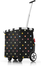 reisenthel carrycruiser dots - Portable Shopping Trolley with Sturdy Aluminum Frame, Shoulder Strap and Removable mesh Inner Bag -Water-Repellent