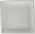 The HC Companies Accent Square Plant Saucer - Durable Plastic Trays for Plants - Stylish Square Tray for Water Drainage - UV Resistant Planter Saucer for Indoor & Outdoor Use (11”, White, Pack of 1)