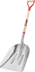 Aluminum Snow Scoop Shovel Wide Grain Shovels with Lightweight Large Capacity Head and Oak Wooden Handle