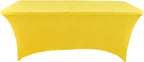 2-Pack 6ft Spandex Table Covers for Rectangle Standard Folding Tables - Wrinkle Resistant Stretch Tablecloths - Ultimate Fitted Table Protector for Parties, Trade Shows, Banquet