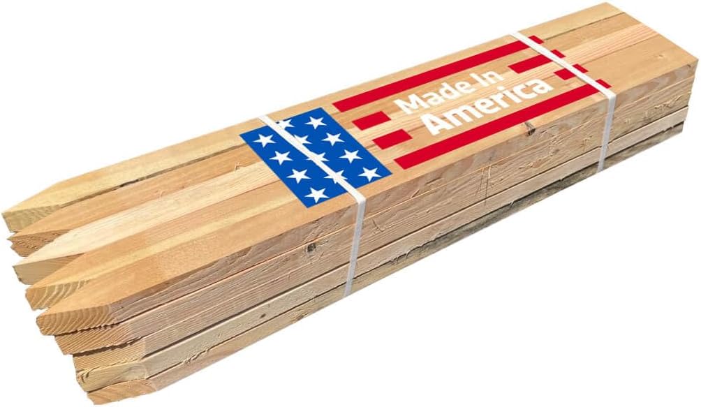 Sandbaggy 3 Ft Wood Stakes (1" X 3" X 36") - Made in The USA - 3" Extra Wide Stakes for Concrete Forms, Garden, Yard, Grading, Survey, Plants, Signs (Douglas Fir Wood, 625)