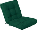 QILLOWAY Outdoor Chair Cushion for Patio Furniture, Waterproof Patio Cushions with Ties, Fade Resistant Replacement Pads for Outdoor Rocking Chairs,Mallard, Forest Green