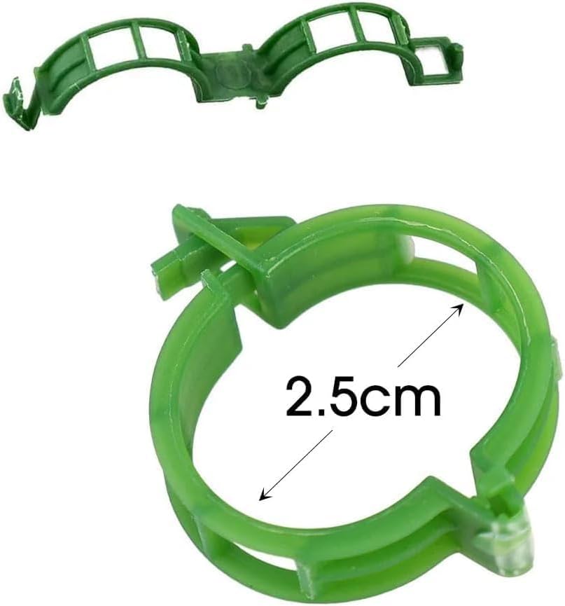 Plant Support Clips, Reusable Garden Clips Plant Holder Clips, Plastic Tomato Vine Grape Clips for String Trellis Plant Clips for Climbing Plants Support Outdoor Indoor Gardening Supplies (50, Green)