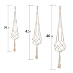 MIPON 3 Pack Macrame Plant Hangers, Hanging Planters for Indoor Plants