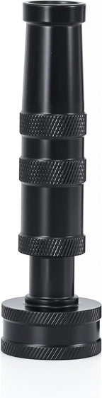 RESTMO 100% Solid Brass Adjustable Twist Hose Nozzle with Anti-Rust Coating, Heavy Duty High Pressure Water Hose Nozzle with 3 Spray Patterns for Garden Watering, Car Washing, Patio & Floor Cleaning