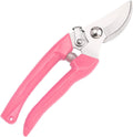Curve Gardening Scissor with Sharp Stainless Steel Blade Garden Shears for Cutting Flowers Trimming Plants of Yard Florist Flower Rose Herb Hedge Bonsai and Fruits Picking (Pink Handle)