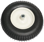 SCENIC ROAD Wheelbarrow Replacement Tire, 16" Wheel with Bearing and Grease Fitting, 4-Ply Knobby Tire