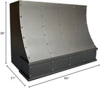 CT Copper Tailor Sloped Copper Vent Hood Wall Mount,60'' W,36''H,1260 CFM Exhaust Fan,Stainless Steel Vent,LED Light,Dishwasher-Safe Baffle Filters,VH8TR1