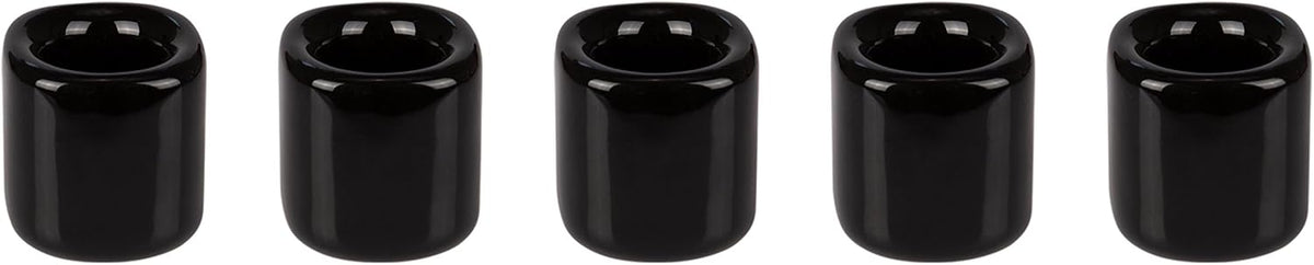 Mega Candles 10 pcs Black White 1/2 Inch Diameter Ceramic Chime Ritual Spell Candle Holders, Great for Casting Chimes, Meditation, Rituals, Spells, Vigil, Witchcraft, Wiccan Supplies