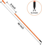 Driveway Markers Snow Stakes 48 inch Orange Plow Stakes Reflective Fiberglass, Pack of 100 for Parking Lots, Walkways