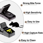 Feeke Mouse Traps, Mice Traps for House, Small Mice Trap Indoor Quick Effective Sanitary Safe Mousetrap Catcher for Family and Pet - 6 Pack, (M01-6Pack)