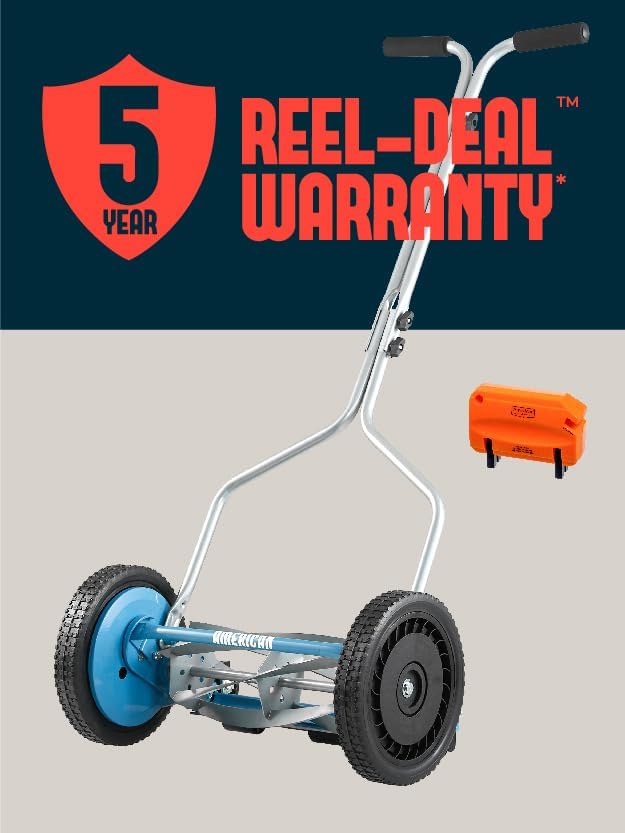 American Lawn Mower Company 1304-14SK2 14-Inch 5-Blade Push Reel Lawn Mower with Sharpener