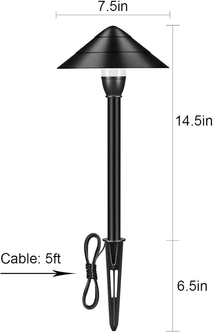 Low Voltage Landscape Lights - Aluminum Outdoor Waterproof 12V 3W 3000K Warm-White Light (4-Pack)