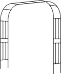 Metal Garden Arch - Length: 98.5in, Wide: 15.8in Garden Arches Trellis for Climbing Plants Outdoor - Garden Arch for Lawn, Party, Ceremony Wedding Decoration (Black)