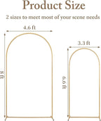 Metal Arch Backdrop Stand and Cover Set, 8FT, 6.6FT Party Backdrop, Easy to Assemble, Backdrop Stand for Parties, Birthday, Baby Shower