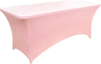 2-Pack 6ft Spandex Table Covers for Rectangle Standard Folding Tables - Wrinkle Resistant Stretch Tablecloths - Ultimate Fitted Table Protector for Parties, Trade Shows, Banquet