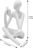 Reading Women Statue, Thinker Sculptures, Abstract Art Ornament, Modern Aesthetic Figurine Decoration, Suitable for Home Living Room Bedroom Office Shelf Table Desk Bookshelf Decor
