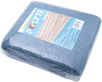 POLYTE Microfiber Quick Dry Lint Free Bath Sheet, 70 x 35 in, Set of 2 (Blue, Waffle Weave)