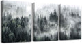 Canvas Wall Art For Living Room Modern Wall Decorations For Bedroom Foggy Forest Trees Landscape Wall Painting Office Wall Decor Canvas Prints Home Decor Ready To Hang Wall Pictures 16"X24"X3 Panels