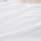 BESTOUCH Duvet Cover Set 100% Washed Cotton Linen Feel Super Soft Comfortable Chic Lightweight 3 PCs Home Bedding Set Solid Bright White Super King Plus