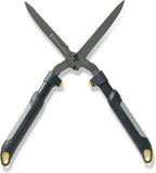 Woodland Tools Heavy Duty Hedge Shears, 25 Inch Manual Hedge Clippers with 10 Inch Lever-Assist Blades and Non Stick Coating, Branch Trimmer for Dense Shrubs and Overgrown Hedges