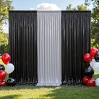 10x10 ft Wrinkle Free Black Sequin Backdrop Curtain for Parties,Thick Not Fall Glitter Wedding Drapes Backdrop,2 Panels 5x10ft Shimmer Photo Wall Back Drop Cloth for Birthday Photography Background