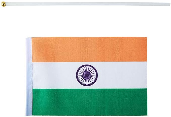 India Flag Indian Flag, Small Mini Handheld India Flags on Stick, Ideal for Party Parades Sports Events Patriotic Festival Decorations