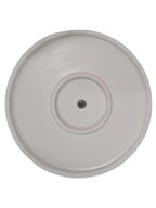 Amazon Basics Fluted Ceramic Planter Pot for Indoor Outdoor Plants, Round Flower Pot with Drainage Hole, 10-inch, White