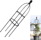 GardenPal Rustproof Metal Pipe Garden Obelisk Trellis, Tomato Cage and Plant Support for Climbing Plants, Potted Tall Plant Stakes for Vine Vegetable Flower Support Outdoor Indoor - 1 Pack