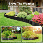 Land Guard Metal Landscape Edging, 6" x 50 ft (2-Roll Pack) – Flexible Black Garden Border