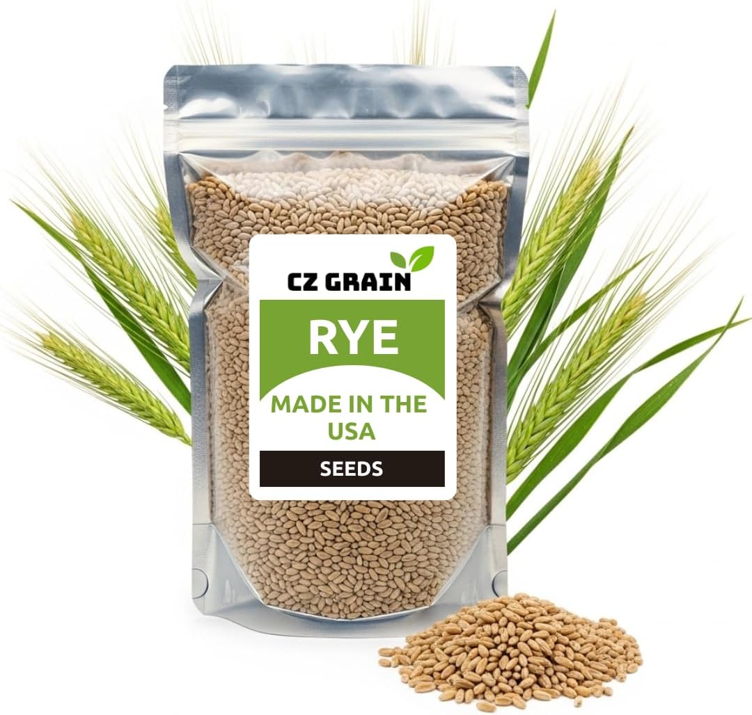 Perennial Ryegrass Seeds for Planting - Premium Quality Rye Grass Seed (1 Pound)