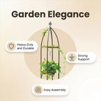 Garden Obelisk Trellis 100% Metal Heavy Duty 5.5 ft for Climbing Vines
