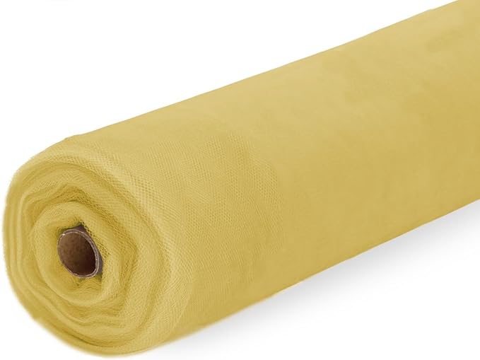 Tulle Fabric Roll, 54" x 10 Yards (30FT) Tulle for Wedding Decorations Tutu Party Backdrop Baby Shower Table Skirts Christmas Gift Wrapping (Antique Gold)
