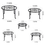 Autopromake 5 Pack Metal Plant Stands,Heavy Duty Potted Holder for Flower Pot,Indoor Outdoor Metal Rustproof Iron Garden Container Round Supports Rack for Planter