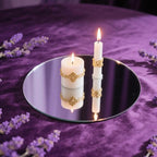 12PCS 8inch Round Mirrors for Centerpieces, Circle Mirror Centerpieces for Tables, Mirror Tiles for Wall Decor Table Wedding Centerpieces Mirror Plates for Candle Wedding Decorations DIY Craft