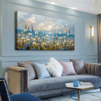 Canvas Wall Art for Living Room Large Wall Decor for Office Modern Bedroom Decorations White Flower Landscape Pictures Farmhouse Paintings Artwork Room Wall Mural Aesthetic Home Decor 60x30