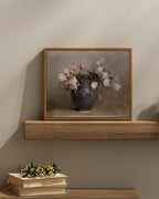 InSimSea Framed Canvas Wall Art Vintage Decor, Home Decor Flower in Pots Canvas Wall Painting Decor, Rustic Farmhouse Wall Decoration, Canvas Prints for Living Room Bedroom Office, 11"x14"
