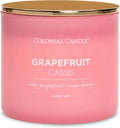 Colonial Candle Pop of Color Grapefruit Cassis 14.5 Oz Scented Matt Glass Jar Candle,Three Premium Cotton Wicks