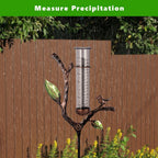 viterlight Rain Gauge Outdoor, Metal Rain Gauge with Stake