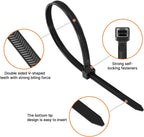 12 Inch V-Shaped Zip Ties Double Sided Toothed,250 LBS Tensile Strength Heavy Duty Cable Wire Ties With Self-Locking Adjustable More Durable Nylon Tie Wraps for Indoor Outdoor（50 Pack）