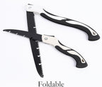 Folding Saw with Rubber Handle, 18.5 Inch Manganese Steel SK-5 Blade Pruning Saw for Hunting, Gardening, Camping and Trimming (blade 25cm)