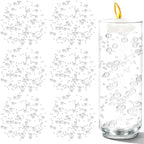 100 PCS Artificial Floating Beads for Centerpieces Vases, White 8+3mm String Beads for Wedding Party Faux Pearl String for Decorating, String Pearls for Crafts Vase Filler