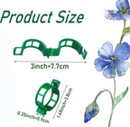 7Queen 100pcs Plant Support Clips - Green Tomato Clips for String Trellis, Grape Vine Clips for Garden Netting Climbing Plants, Secured Plastic Plant Clip for Fixing Stem and Vine