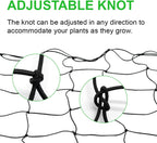 2 Pack Grow Tent Net Trellis Netting 4x4Ft Elastic Trellis Netting Includes 8 Iron Hooks Flexible Net Trellis for Grow Tents a Total of 36 Holes (Black)